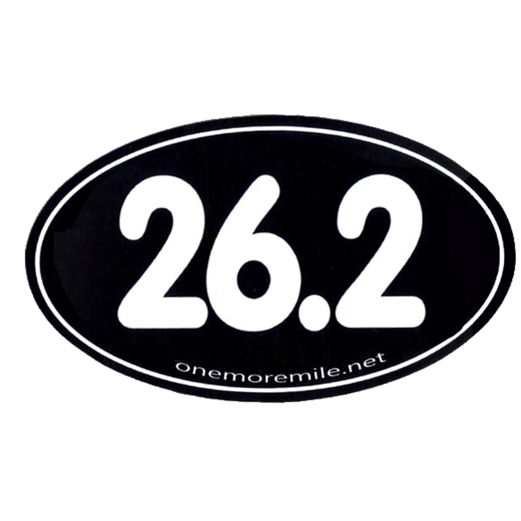 Car Magnet "26.2 Smooth Font" - Black w/ White Imprint