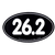 Car Magnet "26.2 Smooth Font" - Black w/ White Imprint