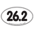 Car Magnet "26.2 Smooth Font" - White w/ Black Imprint