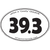 Large Oval Sticker "39.3:  What A Goofy Distance"