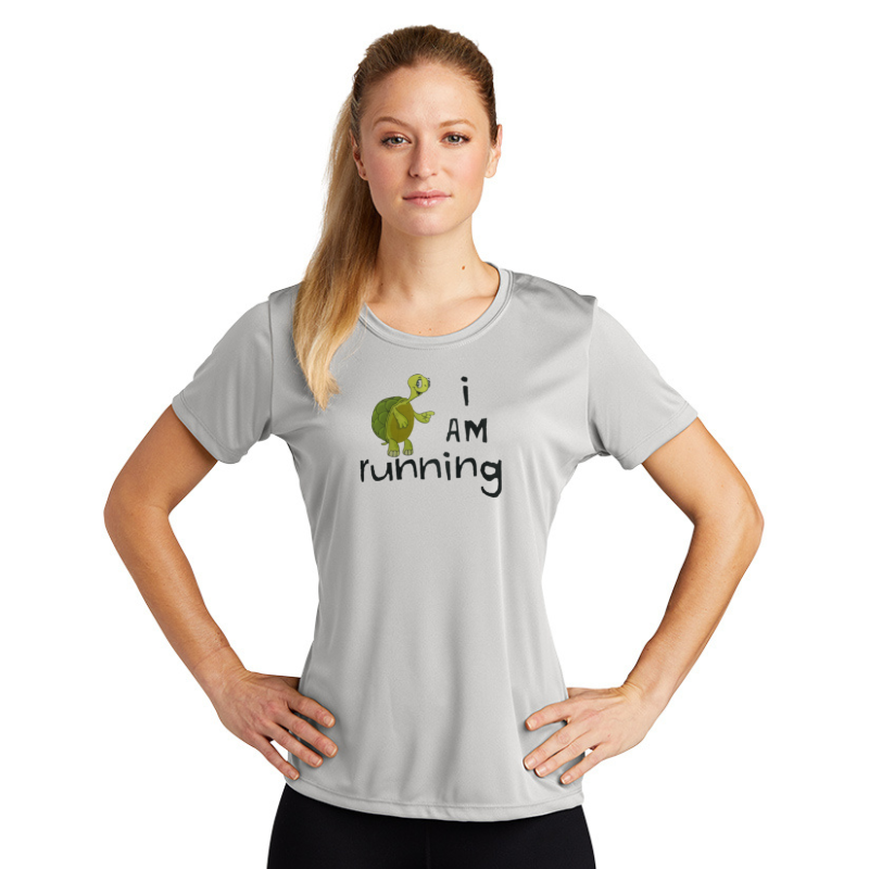 Women's Competitor Short Sleeve - "I Am Running"