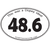 Large Oval Sticker "48.6:  This Was A Dopey Idea!"