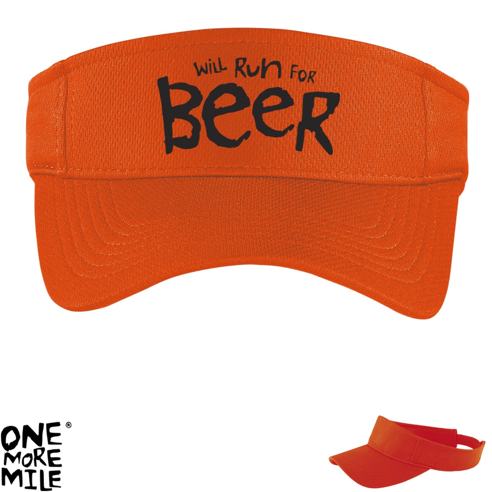 OMM Running Visor - "Will Run For Beer"