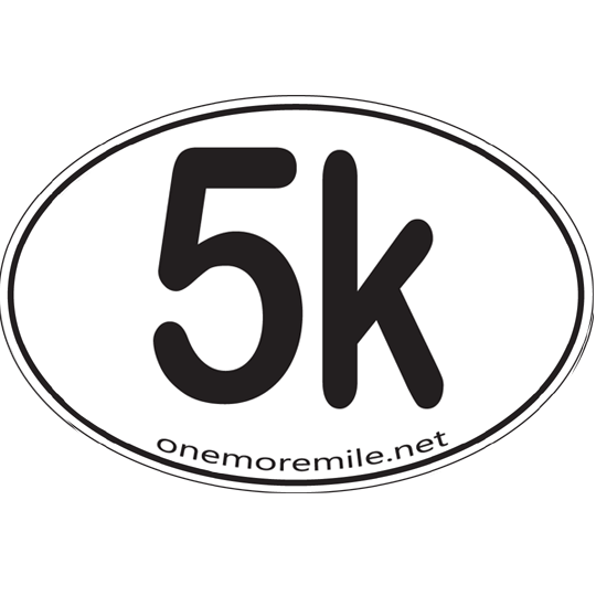 Large Oval Sticker "5K"