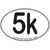 Large Oval Sticker "5K"