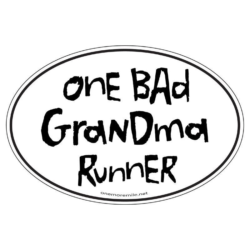 Large Oval Sticker "One Bad Grandma Runner"
