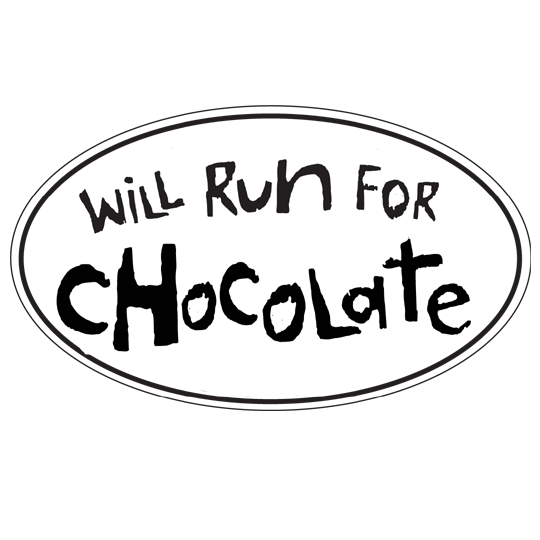 Car Magnet "Will Run For Chocolate"