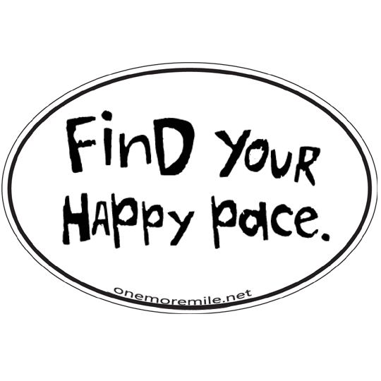 Large Oval Sticker "Find Your Happy Pace"
