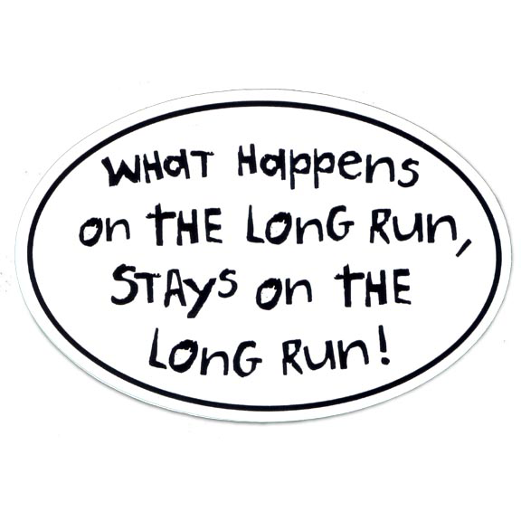 Large Oval Sticker "What Happens On The Long Run Stays On Long Run"