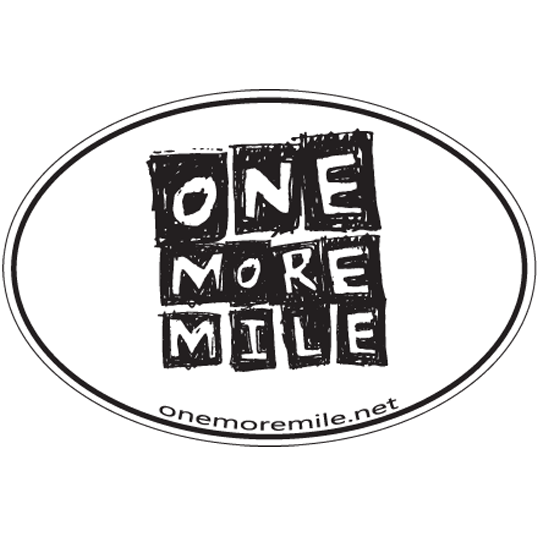 Large Oval Sticker "One More Mile"