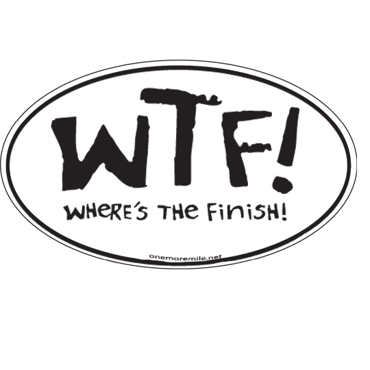 Car Magnet "WTF (Where's The Finish?)"