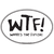 Large Oval Sticker "WTF (Where's The Finish?)"
