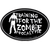 Large Oval Sticker "Training For The Zombie Apocalypse" - Black w/ White Imprint