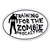 Large Oval Sticker "Training For The Zombie Apocalypse" - White w/ Black Imprint